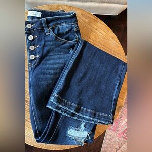 Kancan dark denim wash bootcut flare